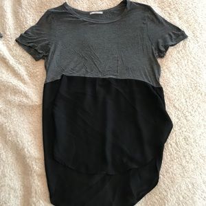 Two tone black and grey shirt